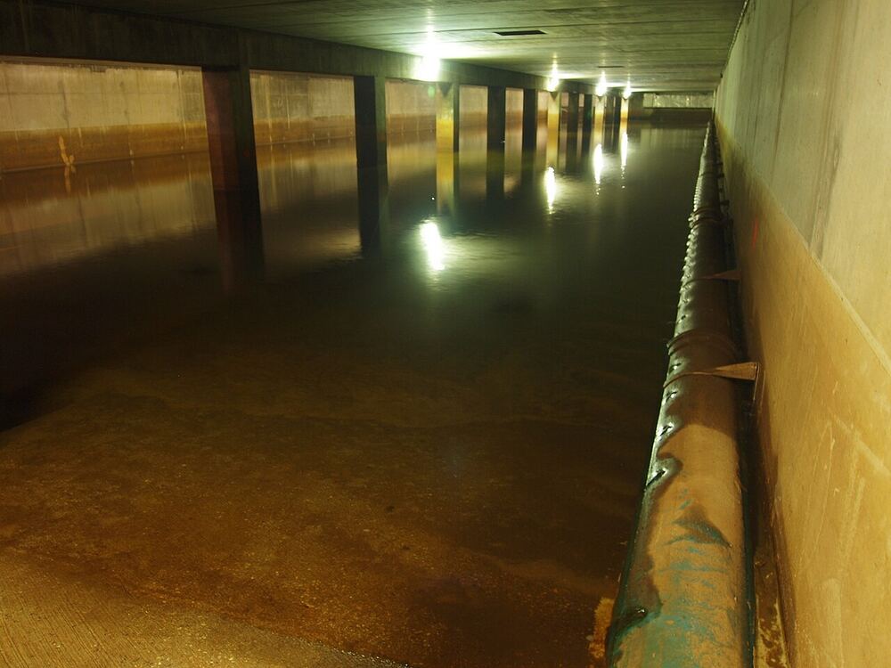 Sand filtration beds