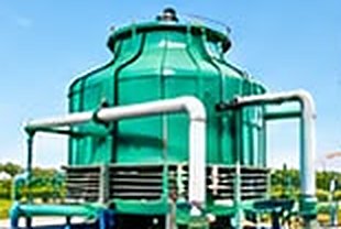 Industrial induced-draft cooling towers